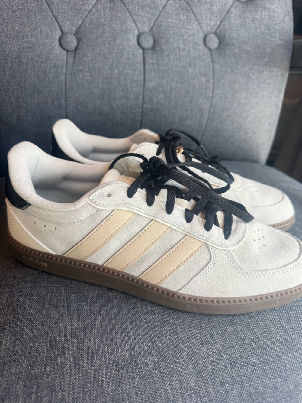 Adidas Breaknet Sleek Sneakers | Neutral Cream/Tan | Gum Sole | NEW